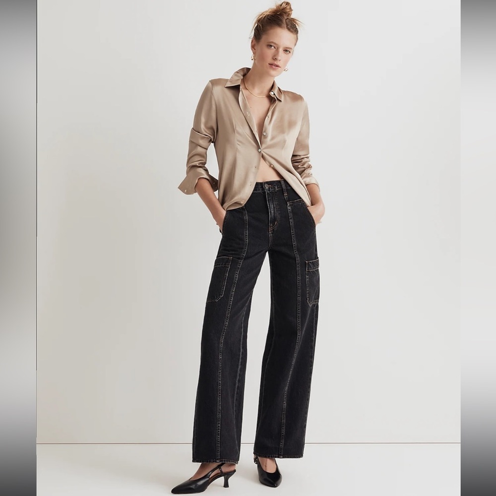 Madewell Baggy Straight Cargo Jeans